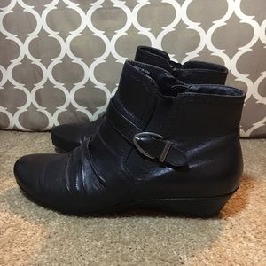Black Ankle Booties. Size 10.